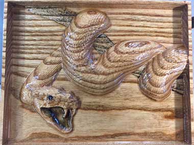 Snake on a Branch Wood Sign