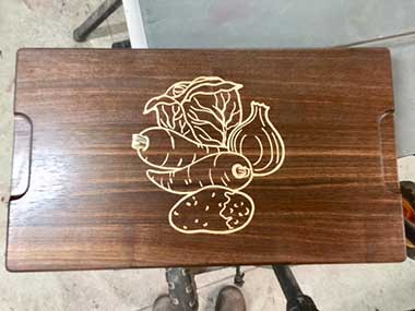 Vegetables on Wood Cutting Board