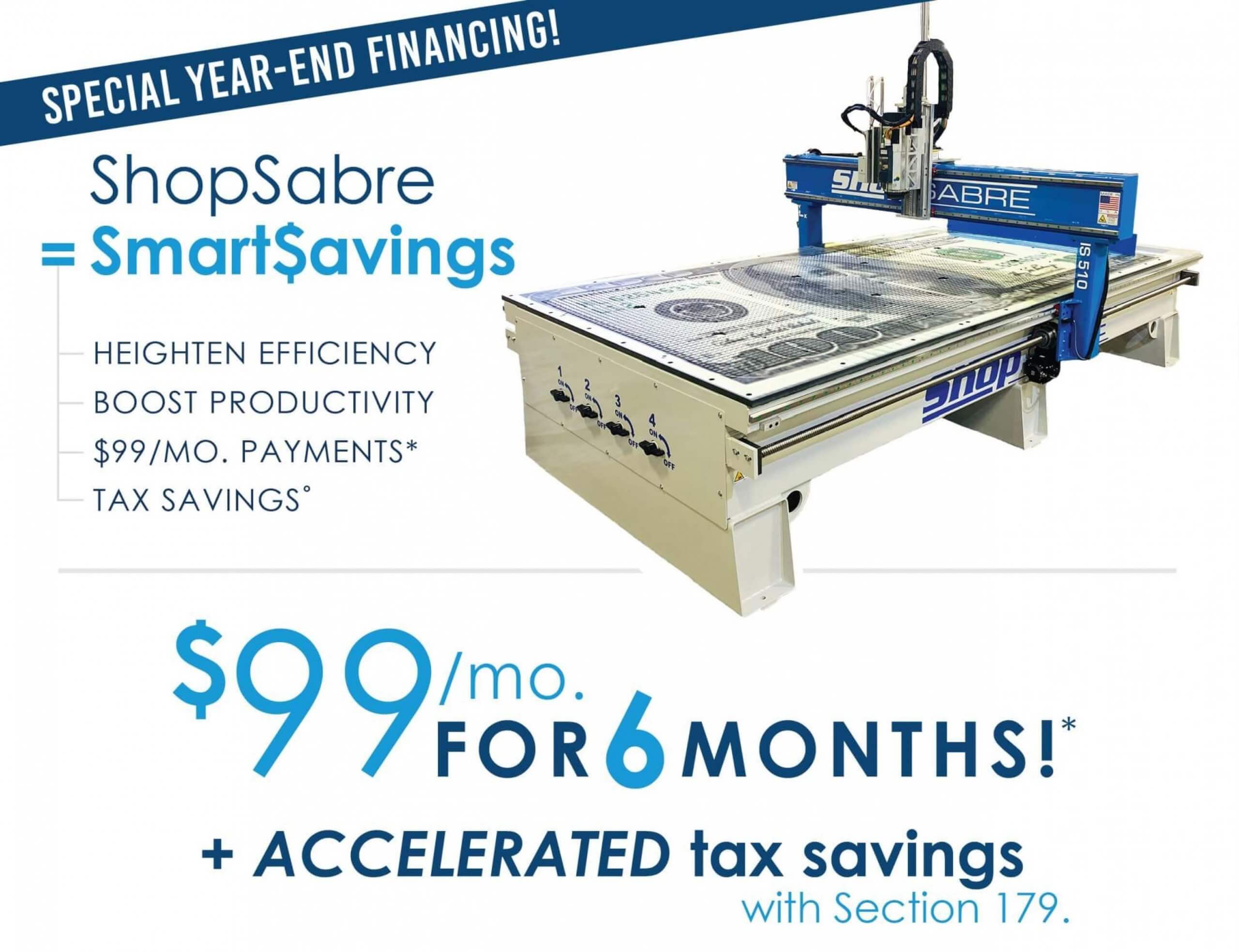 shopsabre year-end financing flyer