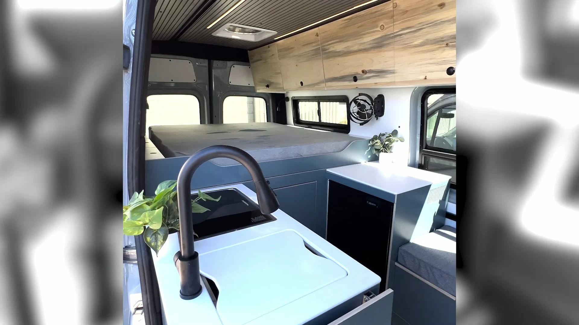 interior of a camper conversion