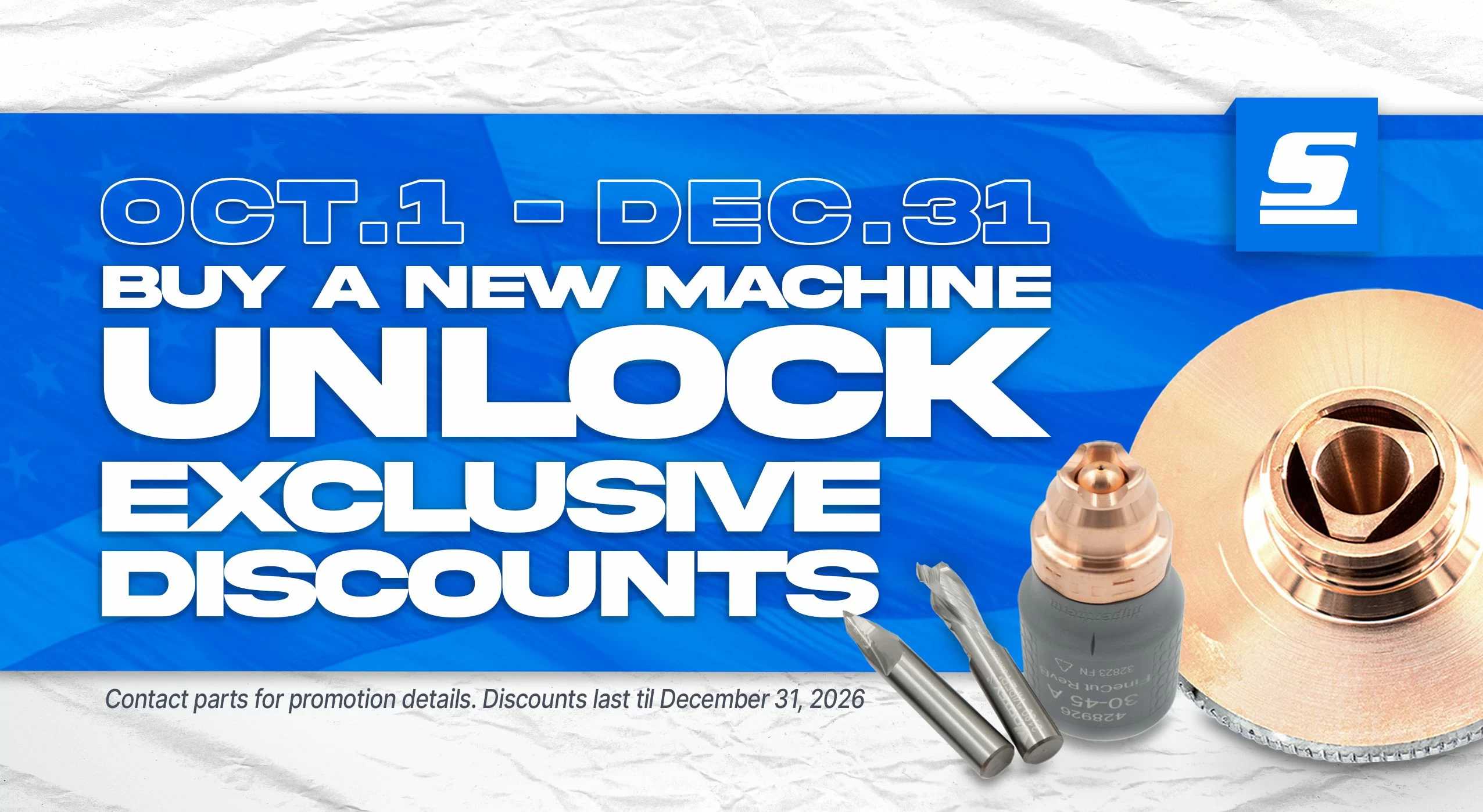 machine consumable discount deal